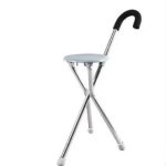 Foldable crutch with chair